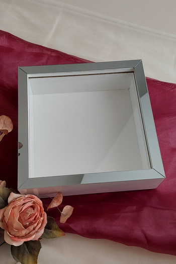 Verda Çerçeve 25x25 Cm White-smoked Deep Memory Frame-6 Cm Depth Memory Frame Rose Box!Hkm Commerce