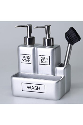 Selim Liberty Brushed Two Liquid Sponge Holder Ασημί