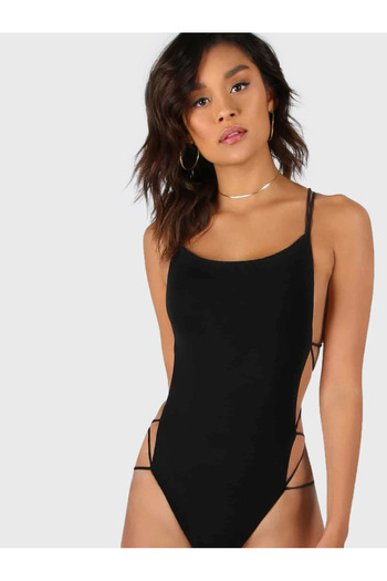 TİESSİ New Season Women's Black Special Design Low-Cut Fancy Babydoll Very Hot