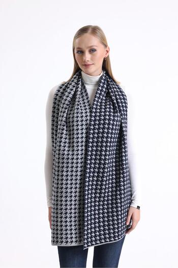 T Crazy T-crazy Knitwear Houndstooth Pattern Knitwear Knitted Scarf
