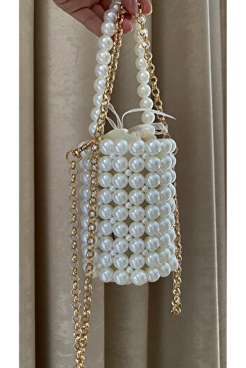 SAMSA Pearl Bag Cylinder Bag Bead Bag Handmade Bag