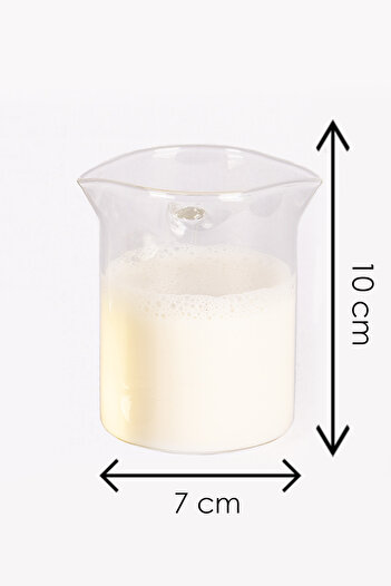Lizzy 2 Borosilicate Glass Milk Jugs and Sauce Bowls with Handles, Large Size