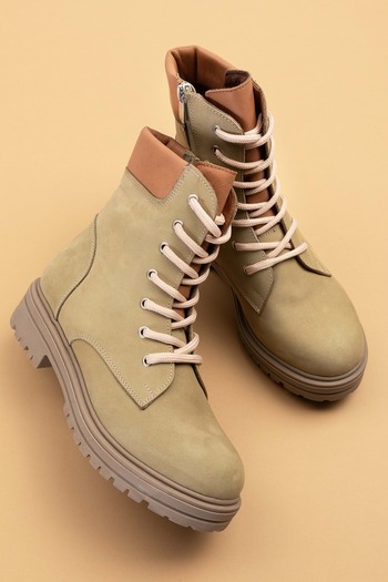 Gondol Γνήσιο δέρμα Nubuck Daily Boots anl.2577 - Πράσινο - 40