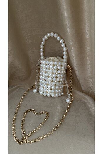 SAMSA Pearl Bag Cylinder Bag Bead Bag Handmade Bag