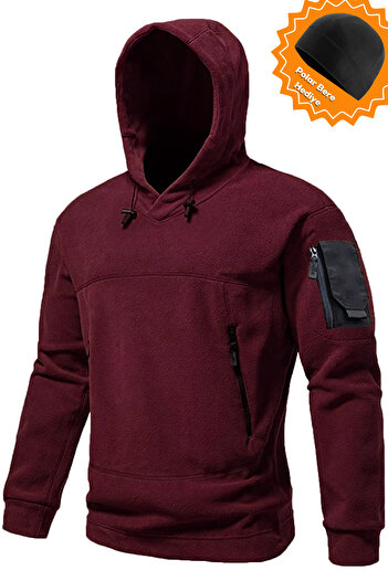GHASSY CO. Men's Military Sport Warm Outdoor Hooded Fleece Jacket