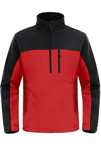 GHASSY CO. Men's Quarter Zip Half Zipper Pocket Fleece