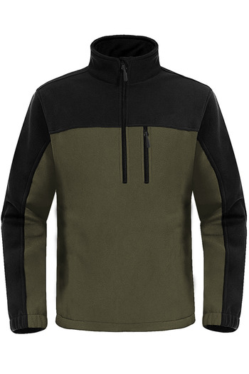 GHASSY CO. Men's Quarter Zip Half Zipper Pocket Fleece