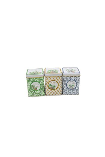 EVLE Erb24u3 Square Metal Storage Container 75x75 Set of 3, Forrest