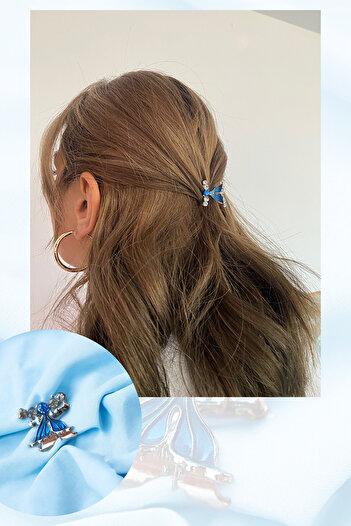 TAKIŞTIR Silver Color Stoned Side Buckle (Single)