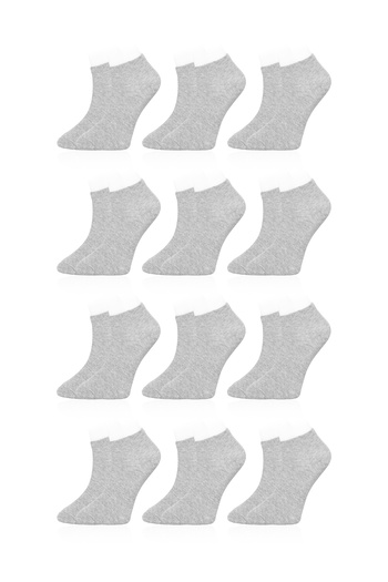 Line Smart 12 Pack Women's Gray Quality Booties Soft Comfortable Socks