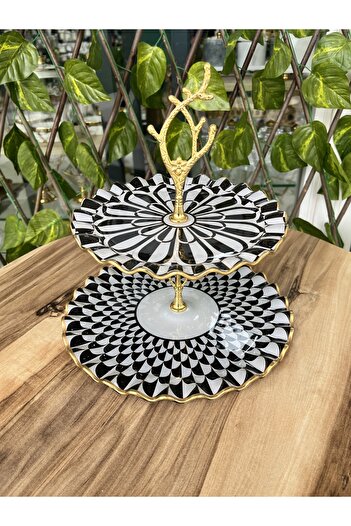 GÜRCÜGLASS Daisy two-layer cookie holder