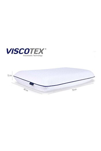 VİSCOTEX Visco Ortopedik Boyun Destekli Duyarlı (SENSİTİVE PİLLOW) Yastık 70x40x12 Cm, Beyaz
