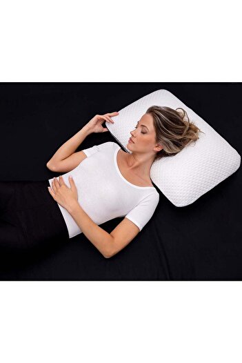 VİSCOTEX Pernă Visco ortopedică mare dolofană cu suport pentru gât, 60x40x16 cm, alb