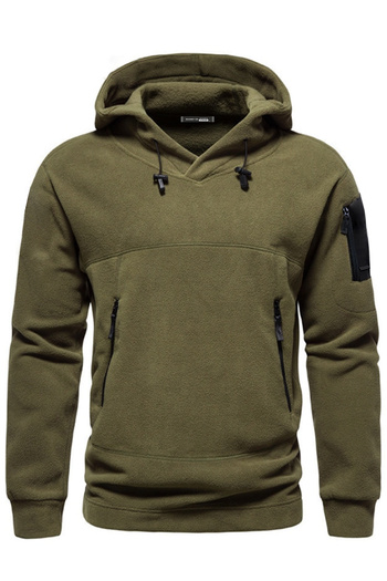 GHASSY CO. Men's Military Sport Warm Outdoor Hooded Fleece Jacket