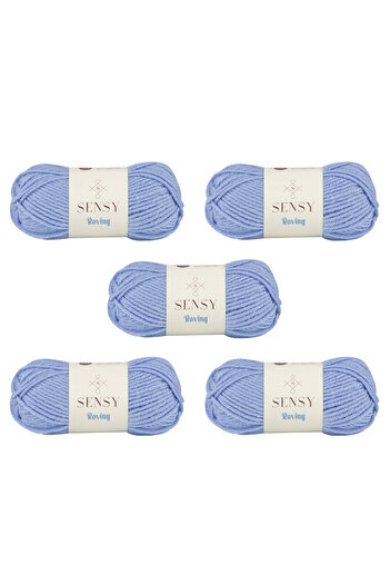 SENSY Roving Hand Knitting Thread 5 Pieces Scarf Beanie Thread Sweater Poncho Thread Cardigan Thread Knitting Thread