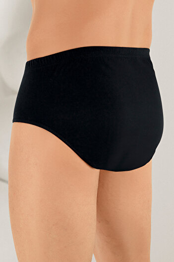 Şahinler 100% COTTON Combed Cotton Men's Briefs Slip Black ME009