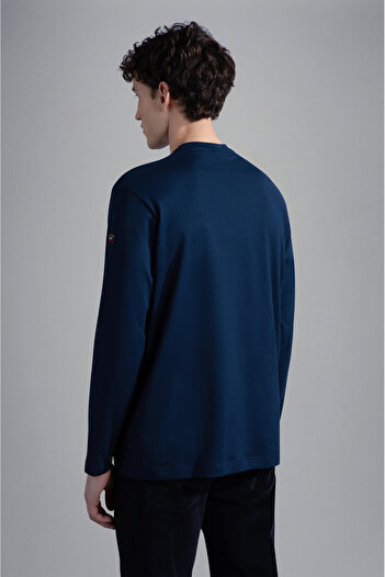 PAUL&SHARK MEN'S KNITTED T-SHIRT C.WCOTTON