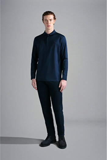 PAUL&SHARK MEN'S KNITTED POLOSHIRT C.W. COTTON