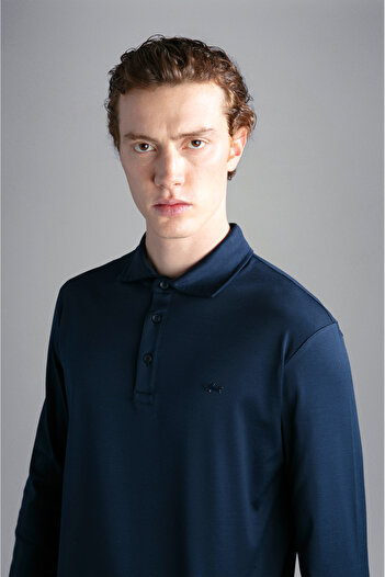 PAUL&SHARK MEN'S KNITTED POLOSHIRT C.W. COTTON