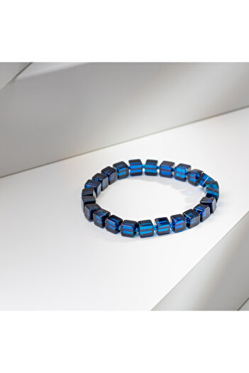 Amber by Mazukna Blue Amber Bracelet - Flexible and Line, Youth and Adult, Certified