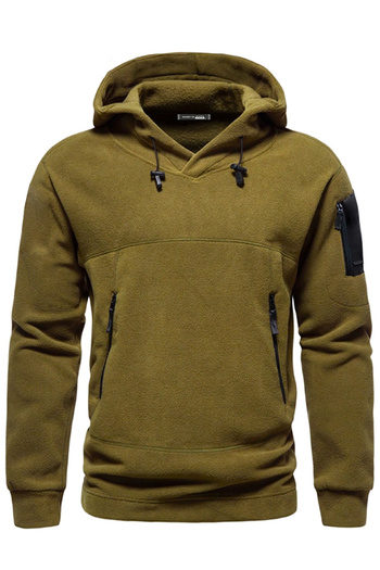 GHASSY CO. Men's Military Sport Warm Outdoor Hooded Fleece Jacket