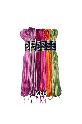 EleganTShoP Airo Muline Ebr-Sim Etamine Cotton Embroidery Thread Thread Set of 6
