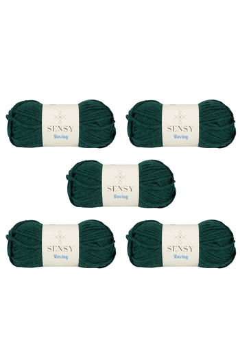 SENSY Roving Hand Knitting Thread 5 Pieces Scarf Beanie Thread Sweater Poncho Thread Cardigan Thread Knitting Thread
