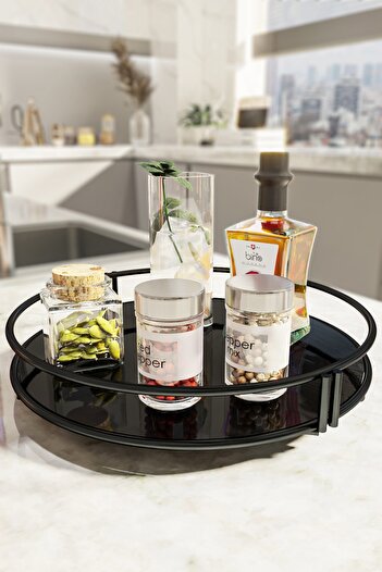 Bino Serving Presentation Catering Black Large Luxury Organizer Tableware Kitchen Organizer Cake Stand Tray