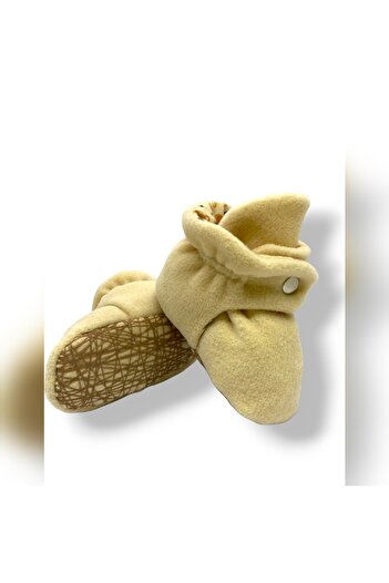 NALİCİLER Nalish Non-Slip Sole, Ilkadım Home Shoes, Organic Cotton Lined Baby-Child Slippers