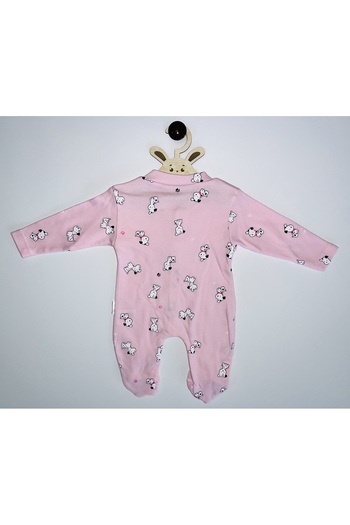 Nayinom Dog Patterned Baby Jumpsuit with Booties