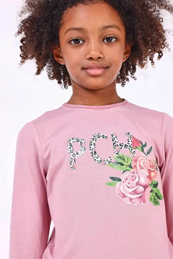 Pan Con Chocolate Girl's Long Sleeve T-shirt Pink