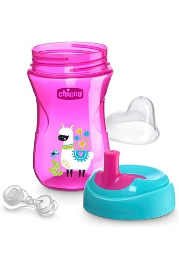 Chicco 2 in 1 Advance Cup Drinking Cup 266 ml +12 Months - Pink
