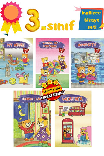 Ata Yayıncılık Set of 5 English Storybooks that 3rd Grade Students Will Enjoy Reading