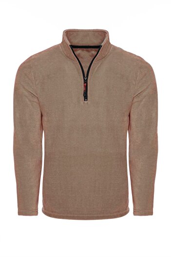 pandy Unisex Polar Half Zippered Bato Collar Polar
