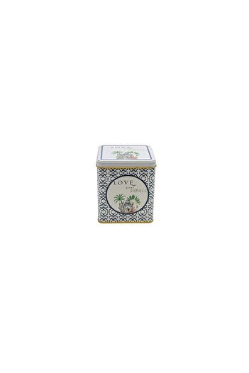 EVLE Er024-6ı Forrest Gray Love Patterned Square Metal Storage Container 12x12 Cm