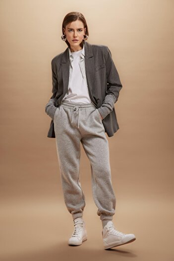 DeFacto Thick Jogger Sweatpants - Elastic Waist, Solid Tall S7370Az23Wn