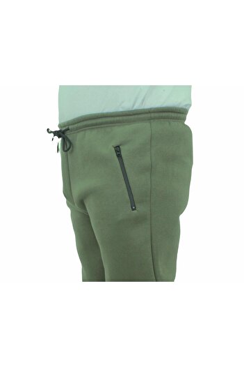 MocGrande Large Size Zippered Sweatpants 3ip 11517 KHAKI
