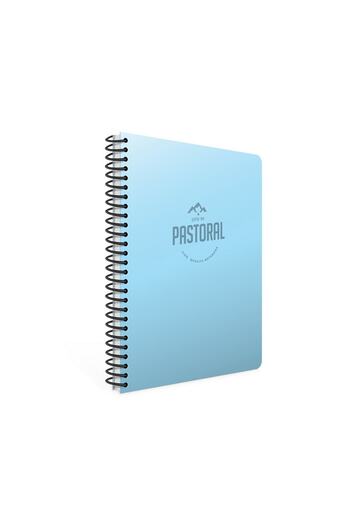 Gıpta Pastoral A4 60 Sheets Lined Pp Cover Spiral Notebook Blue