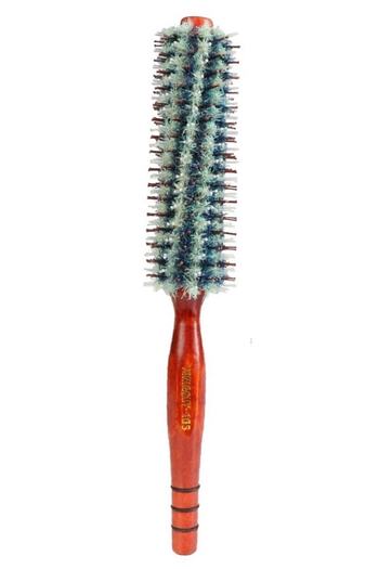 LAND OF MYTH Natural Bristle Fireproof Nylon Tooth Afro Pick Wooden Blow Dryer Brush