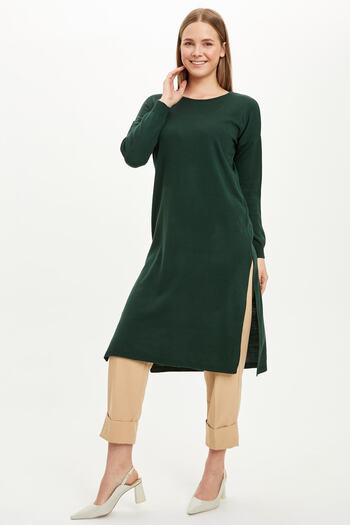 DeFacto Low Sleeve Detailed Slit Knitwear Tunic