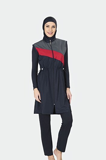 LADYTES Women's Red Hijab Swimsuit Gkn2174