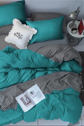 Always Double Sided Cotton Double Duvet Cover Set