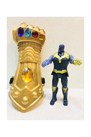 AVENGERS Mavi Işıklı Thanos Ve Eldiveni 2 Li Oyuncak Figür Thanos