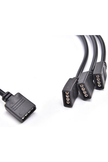 Alfais 4375 Rgb Şerit 4 Pin Led Çoklayıcı Splitter Tek Kumanda 3 Çıkış