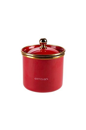 Emsan Troy Enamel Small Jar Red