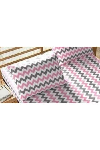 üntaş Life (120) Single Elastic Sheet 1 Piece Pillow Case 120x200 Pink Gray Ecpembezizag21