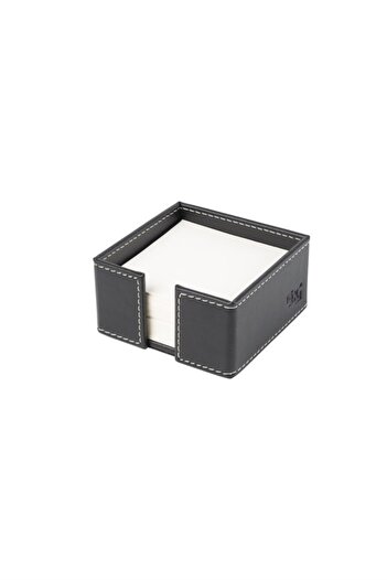 2K Държач за тефтерче тип куб, изкуствена кожа, настолен, 10x10x5 см