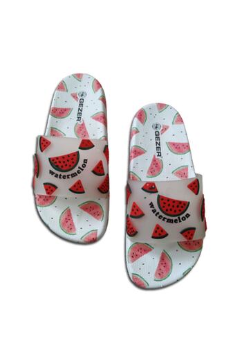 GEZER Women's Watermelon Pattern Ultrasoft Summer Pool Sea Bathroom and Outdoor Non-Slip Sole Slippers