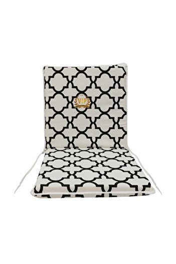Vip Home Concept Market Ürünleri Chair Cushion 1 Piece with Backrest Large Zipper Washable Alaçatı
