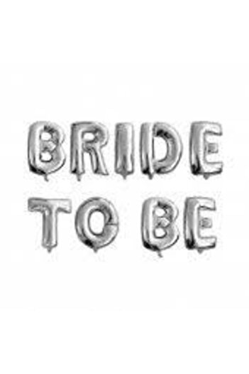 parti sürprizi Bride To Be Foil Balloon Silver Color